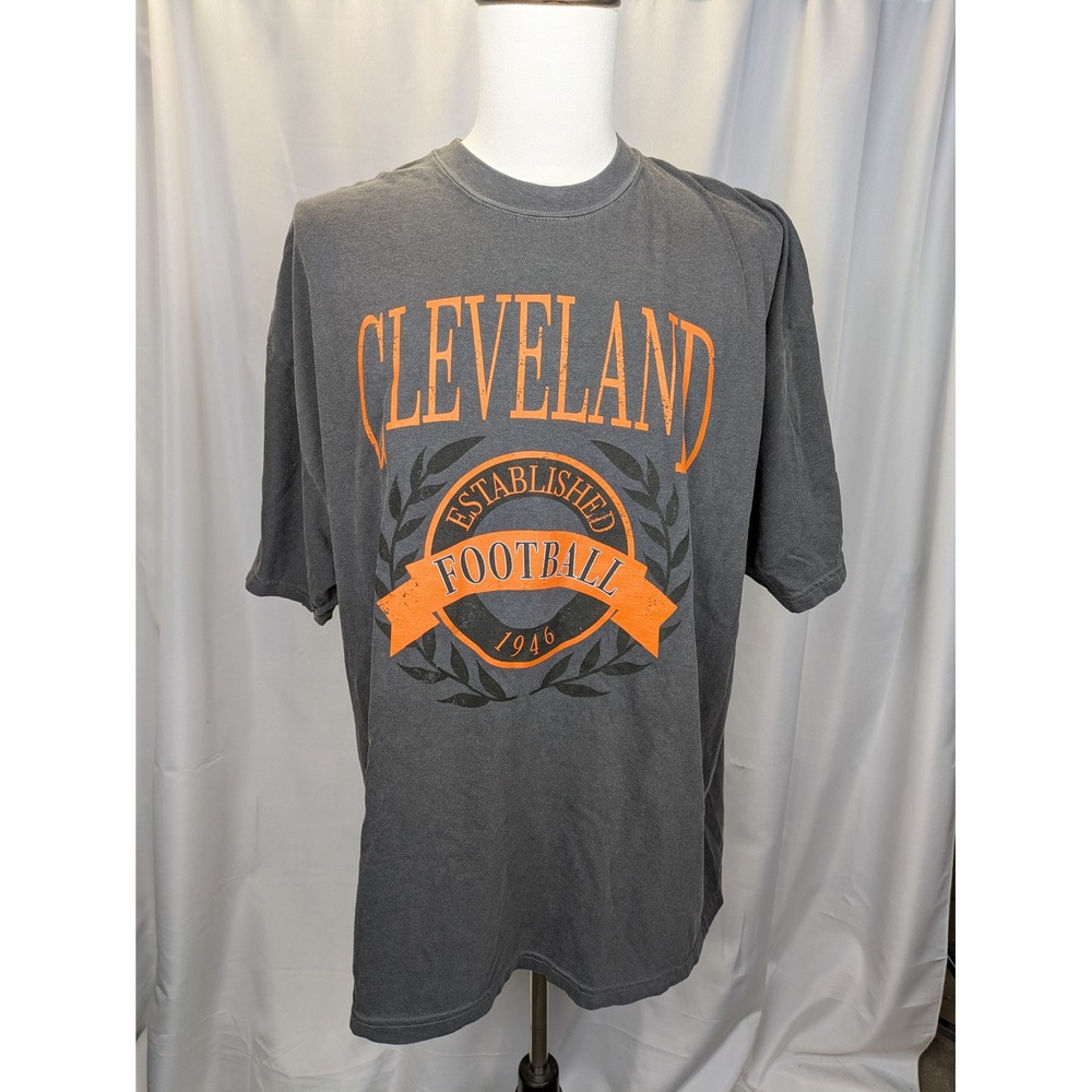 BWEAR Cleveland‎ Browns Football Established 1946 Graphic T Shirt Men's 3XL Gray